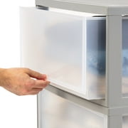 IRIS 47 Qt XLarge Plastic Drawers, Under Bed Storage Bins, Stackable, Modular 2Pk