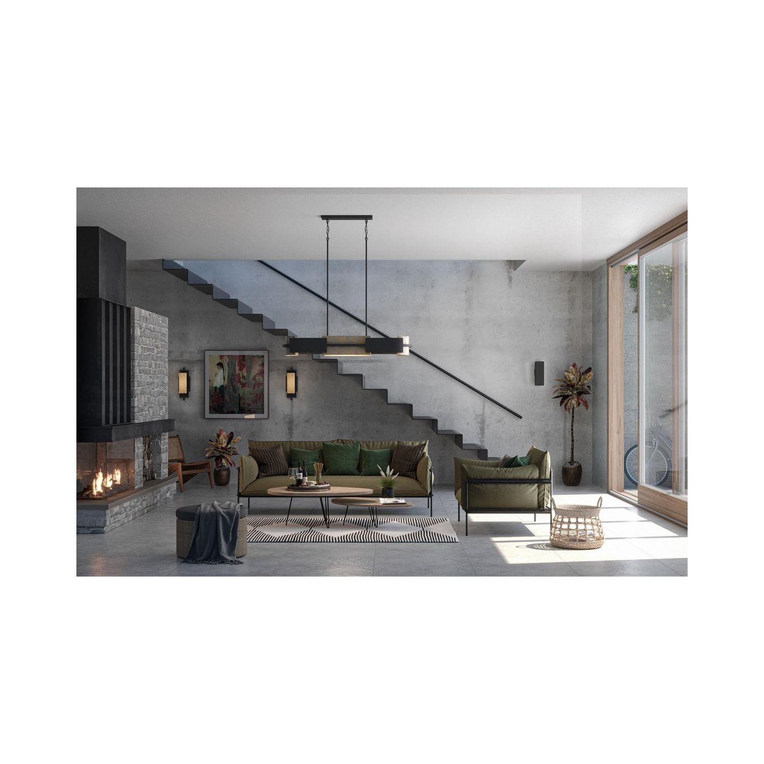 6" Square Two-Light Black Up/Down Modern Outdoor Wall Light