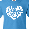thumbnail image 4 of Inktastic All You Need is Love White Heart Shape Youth T-Shirt, 4 of 5