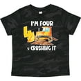 thumbnail image 3 of Inktastic I'm 4 and Crushing It Construction 4th Birthday Boys or Girls Toddler T-Shirt, 3 of 5
