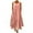 Pink, variant on Umfun Women Plus Size S to 5XL Summer Dresses, Casual Solid Round-Neck Sleeveless Vest Long Dress, T-shirt Swing A-Line Beach Dress Yellow