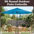 thumbnail image 3 of Villacera 9FT Outdoor Patio Umbrella Shade with Auto Tilt, Blue, 3 of 11