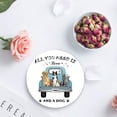 thumbnail image 4 of ZHANZZK Vintage Blue Truck with Cute Puppy Set of 6 Round Coaster for Drinks, Absorbent Ceramic Stone Coasters Cup Mat with Cork Base for Home Kitchen Room Coffee Table Bar Decor, 4 of 6