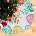 thumbnail image 5 of FMSHPON Funny Easter Colorful Eggs Xmas Christmas Tree Skirt Stand Mat for Holiday Party Decoration Indoor Outdoor 36 inches, 5 of 6