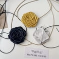 thumbnail image 6 of K-KED Rose Flower Choker Necklaces For Women Elegant Bowknot Rope Chain Accessories US-Pink-S: 5.5cm, 6 of 9