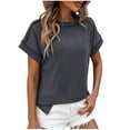 thumbnail image 2 of Xihbxyly Loose Summer Tops for Women Womens Summer Tops Short Sleeve Crew Neck Shirts Casual Tshirts Fashion Loose Fit Plus Size Tops, 2 of 6