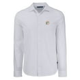 thumbnail image 2 of Men's Cutter & Buck White Miami Dolphins Knitted Advantage Tri-Blend Eco Soft Pique Long Sleeve Button-Up Shirt, 2 of 3