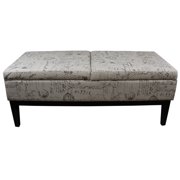 Homestock Contemporary Cool 19.5"H Old World Dual Lift Storage Bench