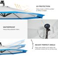 thumbnail image 5 of JUSTLET 10ft Outdoor Hanging Offset Patio Cantilever Umbrella(No Base), Royal Blue &Gray, 5 of 5