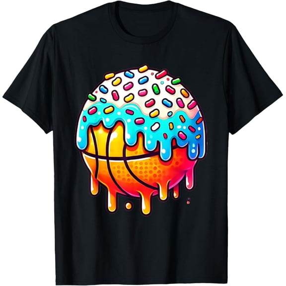 Sam Soft Ice Cream Basketball Drip Girls Basketball Stuff T-Shirt Full Size S-5Xl