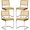 Gold, variant on Natural Rattan Dining Chairs Set of 2/4/6, Upholstered Mid-Century Modern Dining Room Chairs with Cane Backrest, Retro Velvet Kitchen Chairs with Chrome Base
