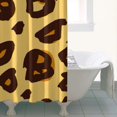 thumbnail image 4 of Yellow and Brown Of Leopard Print Shower Curtain 36"x72" ,Bathroom Decorative Shower Curtains Set with 12 Hooks,Modern Waterproof Washable Shower Curtain, 4 of 6
