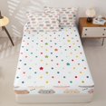 thumbnail image 4 of Manfei Kawaii Cat Lover Zipper Queen Comforter Set with Fitted Sheet and 2 Pillowcases, Sleep Kitten Zipper Bedding Set, Cream Tan, Polkadot Reversible, 4 Pieces, 4 of 7