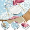 thumbnail image 4 of Round Fitted Tablecloth with Elastic Edges Fits 45"-52" Round Tables Pioneer Colorful Floral Waterproof Table Cover Washable Indoor and Outdoor for Party Kitchen Dinner Banquet Patio Picnic, 4 of 7