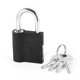 thumbnail image 1 of Puerta de seguridad para el hogar, tono negro y plateado, 1.5" de ancho, 2.5" de largo, candado con 4 llaves, 1 of 2