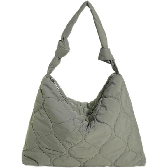 LinYooLi Quilted Tote Bag for Women, Soft Puffer Tote Bag Lightweight Trendy Designer Lozenge Cos Bag Handbags