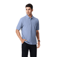 thumbnail image 5 of Zfeel Men’s Cotton Polo Shirt, Comfortable, Short Sleeve Casual Polo Tee, Washed Denim, 1-Pack, 2XL, 5 of 6