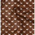 thumbnail image 1 of Soimoi Floral Print, Silk Fabric, Decor Sewing Fabric by The Yard 42 Inch Wide,Decorative Fabric for Shirts Suits Ties, Rust Brown, 1 of 6