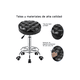 thumbnail image 2 of Silla De Cocina Bar Giratoria Ajustable Juego Restaurante Negro, 2 of 5