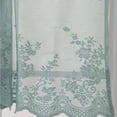 thumbnail image 4 of Floral Lace Valance Curtain Embroidery Semi Sheer Short Window Curtain for Kitchen Beautiful Dining Room Window Decor W54" X L24", Blue, 4 of 7