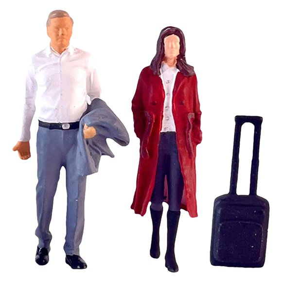 Figuras De Resina CUTICAT 1:64 Modelo De Maleta Con Maleta Decoración De Dioramas Ferroviarios