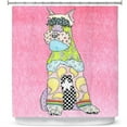 thumbnail image 1 of Shower Curtains 70" x 93" from DiaNoche Designs by Marley Ungaro - Schnauzer Dog Light Pink, 1 of 1