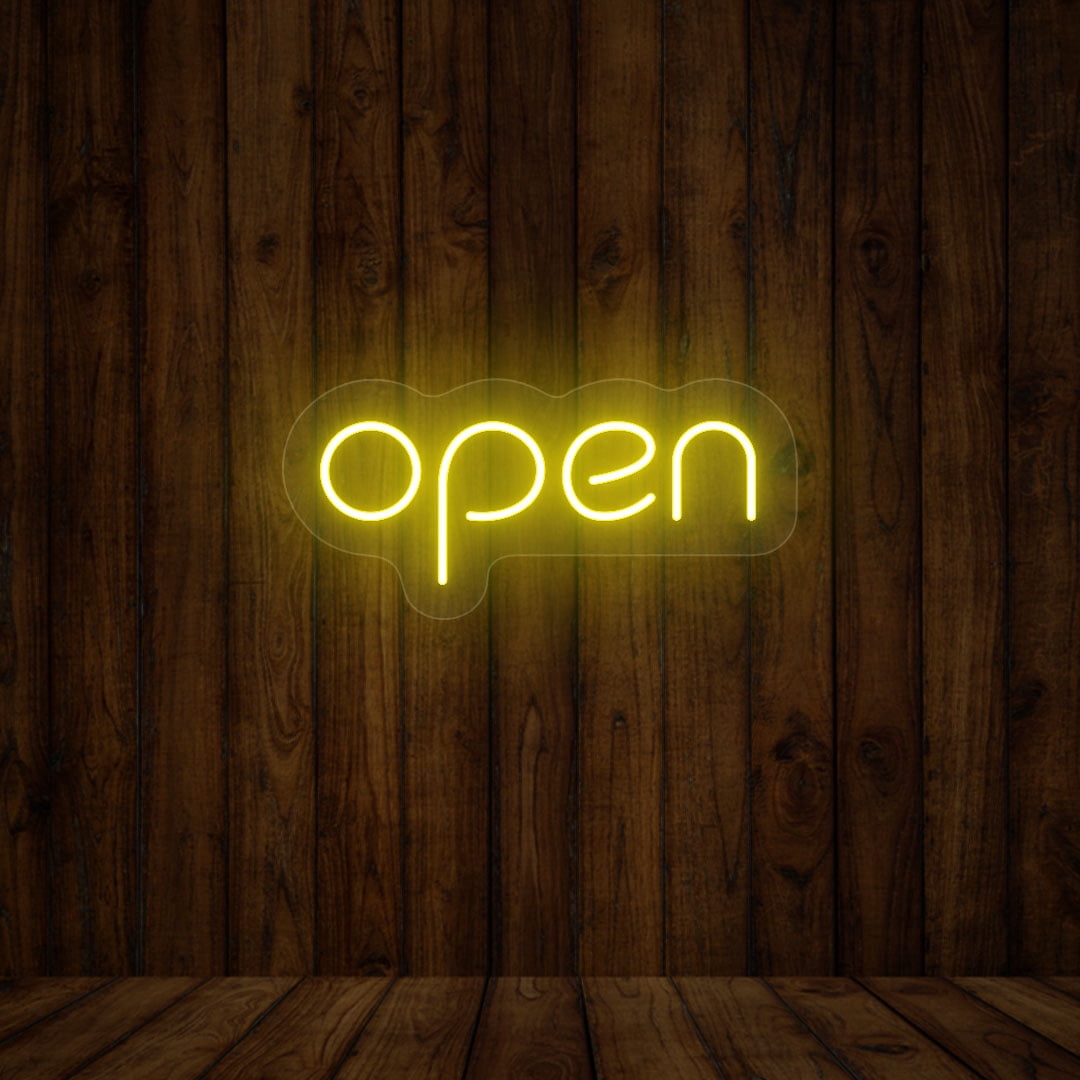 Open Single Color Sign (Iceblue, 14"(W)x6.5"(H))