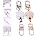 thumbnail image 2 of Retractable ID Badge Holder Silver Alloy 2Pcs 4.3x1.0x0.4In, 2 of 8