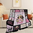 thumbnail image 2 of Just A Girl Who Loves Pugs Blanket Puppy Dog Blanket Animal Fleece Blanket Throw Soft Cozy Pink Blanket for Bed Sofa Couch Gifts for Kids Boys Girls Pets 50"x40", 2 of 6