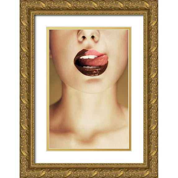 Katiev, Vladimir 13x18 Gold Ornate Wood Framed with Double Matting Museum Art Print Titled - Chocolate