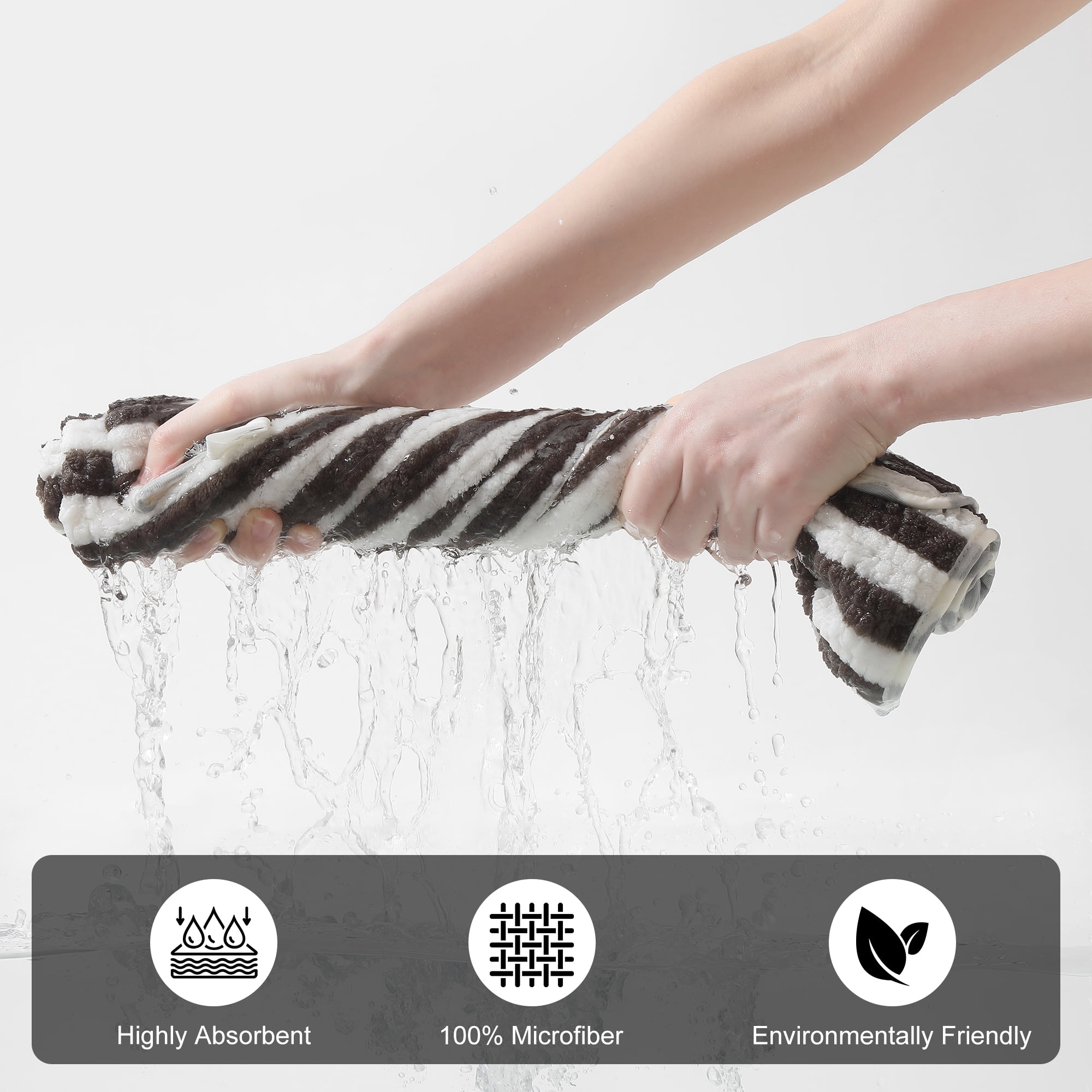Jessy Home 6 Piece Dark Brown Bath Towel Set for Bathroom-2 Bath Towels,2 Hand Towels,2 Washcloths Soft and Plush Highly Absorbent Towel for Hotel & Spa