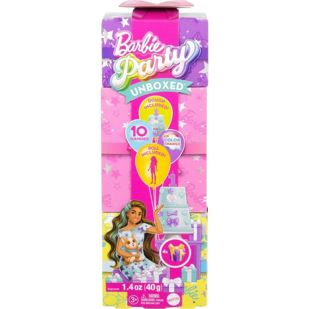Barbie Party Unboxed Pet Birthday Series Doll & Accessories, Party