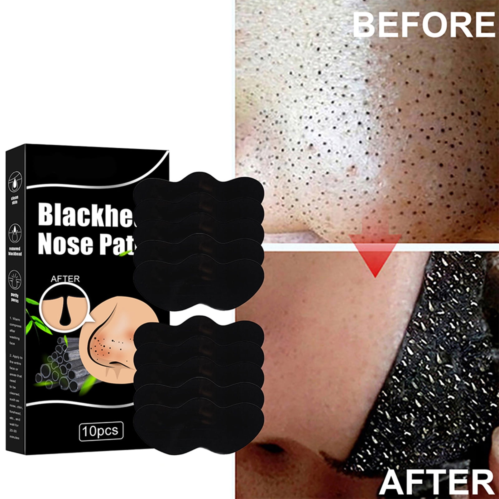 10 Pcs Blackhead Nose Patch Nose Pore Cleansing Strips Deep