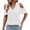 White, variant on 2026 Womens Summer Tops Cold Shoulder V-Neck Short Sleeve Ruffle Casual Loose Fit Tops