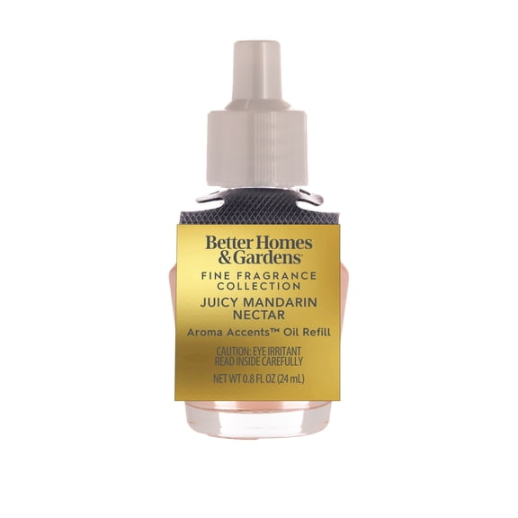 Better Homes & Gardens Aroma Accents Oil Refill 24mL with Juicy Mandarin Nectar Fragrance