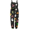 thumbnail image 5 of Kwasome Kid Rompers For Girls Toddler Baby Girl Halloween Prints Jumpsuit Sleeveless Romper Outfits Pants Clothes Black Adorable Kid Rompers For Girls 1-2 Years, 5 of 5