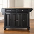 thumbnail image 2 of Crosley Furniture Cambridge Natural Wood Top Kitchen Island in Black, 2 of 8