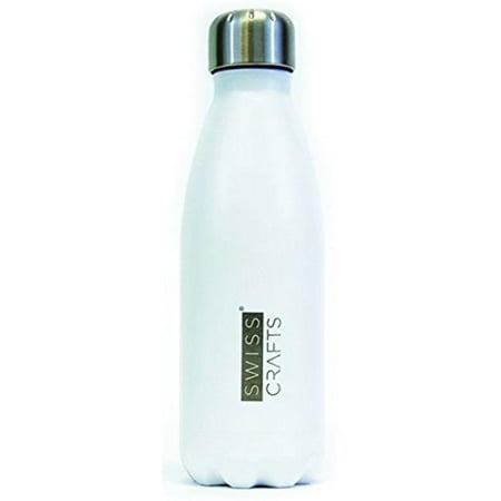 

Swiss Craft 12 oz Double Wall Vacuum Insulated Water Bottle White