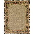thumbnail image 1 of Unique Loom Wildlife Guépard Border Design Tapis 9' x 12' Rectangle Ivoire/noir, 1 of 1