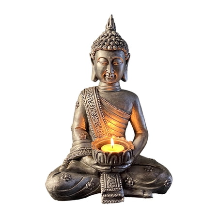 Yoone Resin Crafts Handmade Fine Workmanship 2 Colors Smooth Surface Buddha Statue for Bedroom
