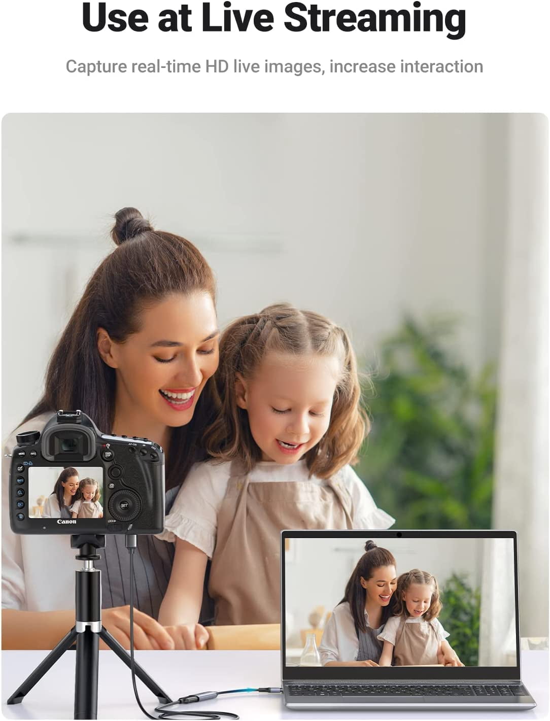 UGREEN HDMI Video Capture Card, 4K HDMI to USB-C/A Capture Device, 1080P 30Hz USB 2.0 Capture Card for Streaming, Recording, Gaming, Live Video, Compatible with PC, Camera, Laptop