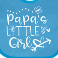 thumbnail image 4 of Inktastic Papa's Little Girl with Hearts Flower and Butterfly Girls Baby Bib, 4 of 4