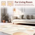 thumbnail image 2 of ODIKA 4'x6' Machine Washable Non-Slip Area Rug, Modern Bubble Geometry with Concentric Circles and Subtle Gradients High Traffic Rug, Beige, 127097, 2 of 7