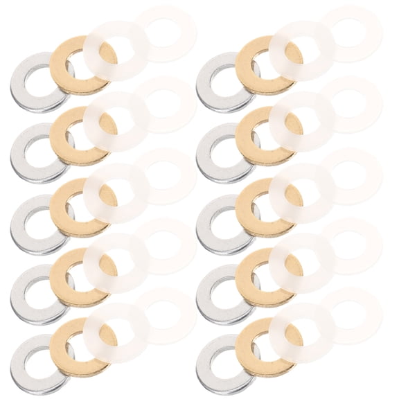 OUNONA Nylon Flat Washer Gasket Set in Assorted Colors for Home Appliance Repairs and Maintenance