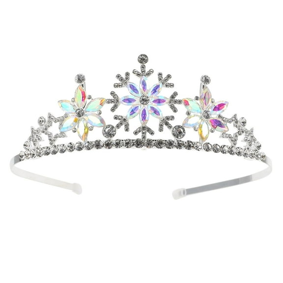 LUU-Snowflake Crown: Rhinestone Snowflake Headband, Princess Crowns For Women Girls, Christmas Light Up Headband For Christmas Winter Birthday Blue_SAI