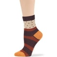 thumbnail image 4 of 7BIGSTARS KINGDOM Women's Bamboo Diabetic Quarter Novelty Socks - 4 Pack Large- Loose - Seamless- Dot, Stripe, Heart, Leaf,Fall - Sock Size 10-12 Shoe Size 8-12 L Brown, Camel, Beige, Orange, 4 of 9