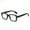 Black, variant on Mens Square Reading Glasses Classic Blue Light Blocking Matte Green Readers +1.00