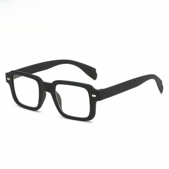 Mens Square Reading Glasses Classic Blue Light Blocking Matte Black Readers 2.00