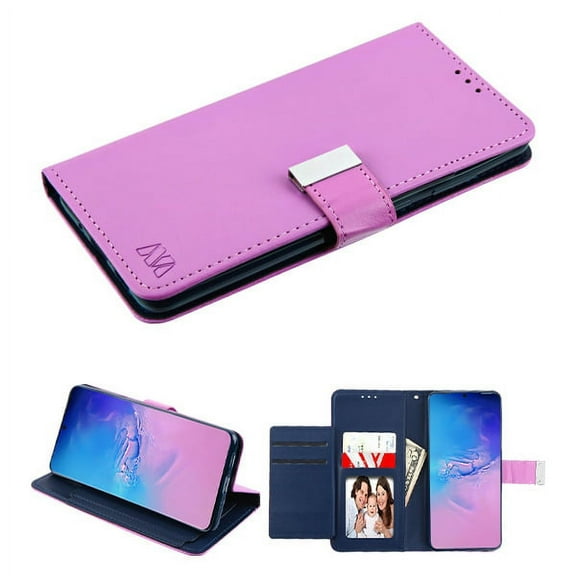 Samsung Galaxy S20 ULTRA (6.9") Wallet Phone Case Luxury Leather Wallet Protective double Flip Folio Pouch with extra 5 ID Cash Credit Card Slots Holder Stand PURPLE Cover for Samsung Galaxy S20 Ultra