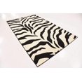 thumbnail image 2 of Unique Loom Animal de Collection de la Faune Inspiré avec Zèbre Zone de Conception Tapis, 5 Pi x 8 Pi, Ivoire/noir, 2 of 2